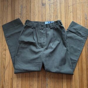 Vintage Tilley Endurables khaki green high waist straight leg pants trousers